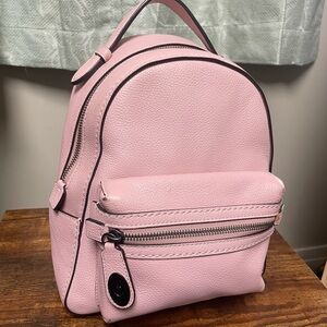 Pink Leather Backpack